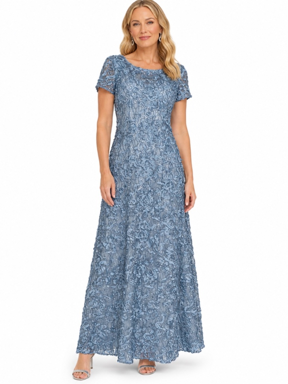 Alex Evenings - Soutache Sequin A-Line Gown